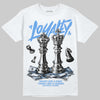 Jordan 5 Black University Blue DopeSkill T-Shirt Loyalty Graphic Streetwear - White 