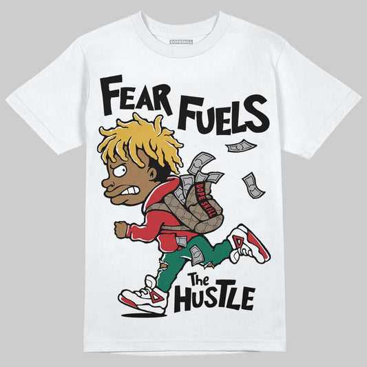 Jordan 3 Mexico 'El Vuelo' DopeSkill T-Shirt Fear Fuels The Hustle Graphic Streetwear - White 