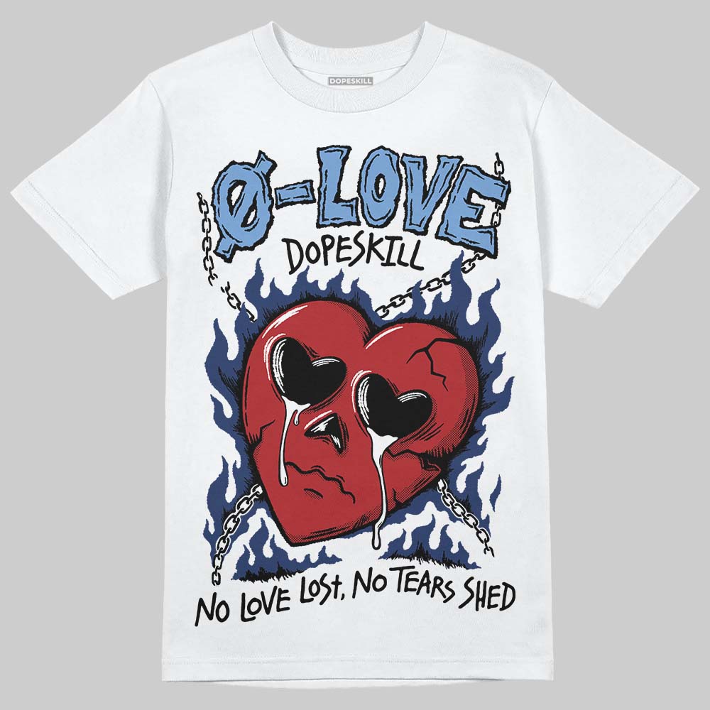 Jordan 1 High OG "Midnight Navy" DopeSkill T-Shirt Crying Heart Graphic Streetwear - White 