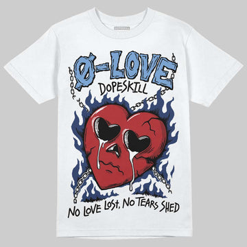 Jordan 1 High OG "Midnight Navy" DopeSkill T-Shirt Crying Heart Graphic Streetwear - White 