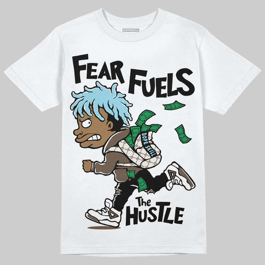 Asics Gel-Kayano 12.1 Cream/Stillwater DopeSkill T-Shirt Fear Fuels The Hustle Graphic Streetwear - White