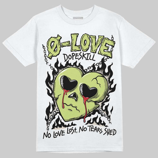 Jordan 5 “Luminous Green” DopeSkill T-Shirt Crying Heart Graphic Streetwear - White 