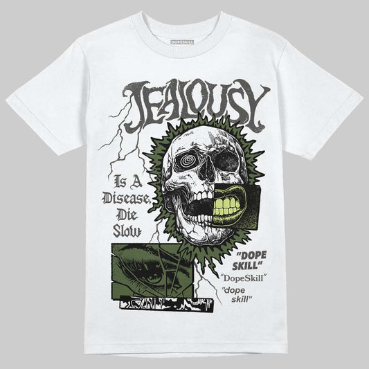 New Balance 1890 Faded Black Utility Green DopeSkill T-Shirt Jealousy Graphic Streetwear - White