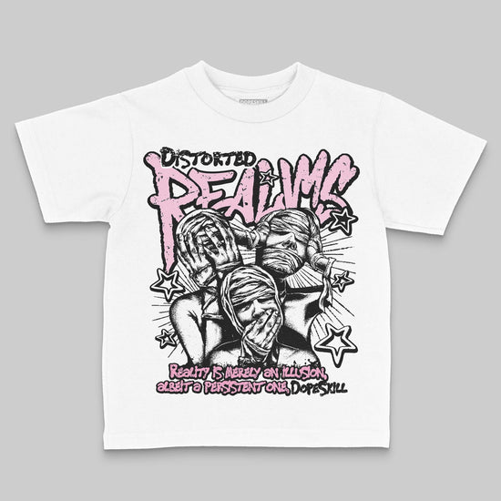 Jordan 12 GS “Pearl Pink” DopeSkill Toddler Kids T-shirt Distorted Realms Graphic Streetwear - White
