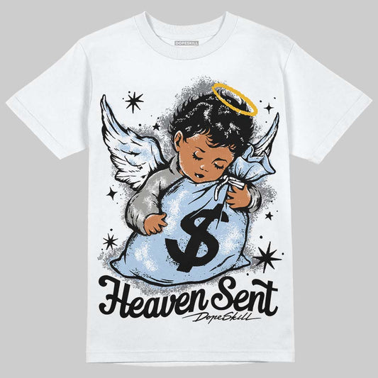 New Balance Abzorb 2000 “Silver/Blue” DopeSkill T-Shirt Heaven Sent Graphic Streetwear - WHite