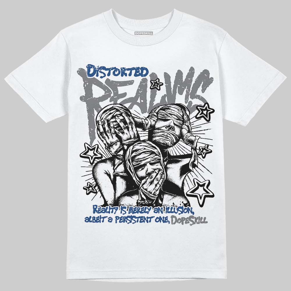 Jordan 9 Retro 'Flint Grey' 2026 DopeSkill T-Shirt Distorted Realms Graphic Streetwear - White