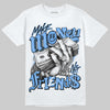 Jordan 5 Black University Blue DopeSkill T-Shirt Make Money Not Friends Graphic Streetwear - White