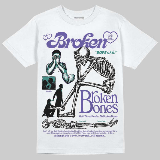 Jordan 5 OG “Grape” DopeSkill T-Shirt Broken Bones Graphic Streetwear - White