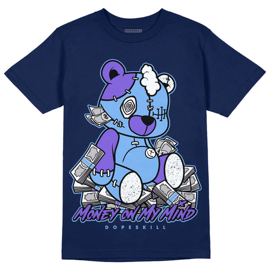 Jordan 5 SE “Georgetown” DopeSkill Midnight Navy T-Shirt MOMM Bear Graphic Streetwear