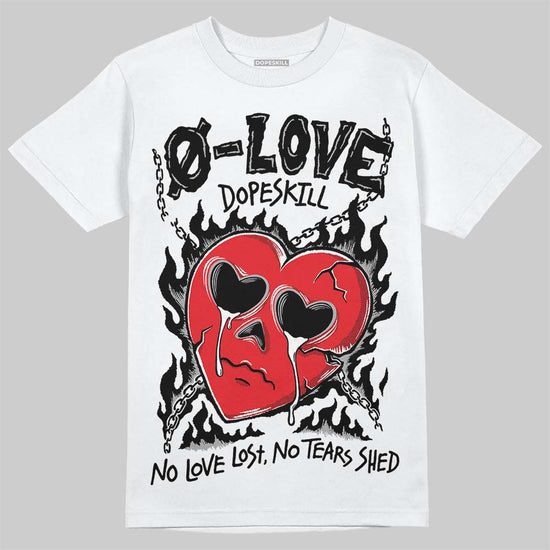 Jordan 4 “White Thunder” DopeSkill T-Shirt Crying Heart Graphic Streetwear - White