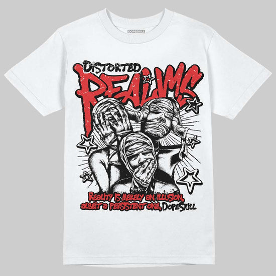 Jordan 13 Retro OG Chicago (2026) DopeSkill T-Shirt Distorted Realms Graphic Streetwear - White