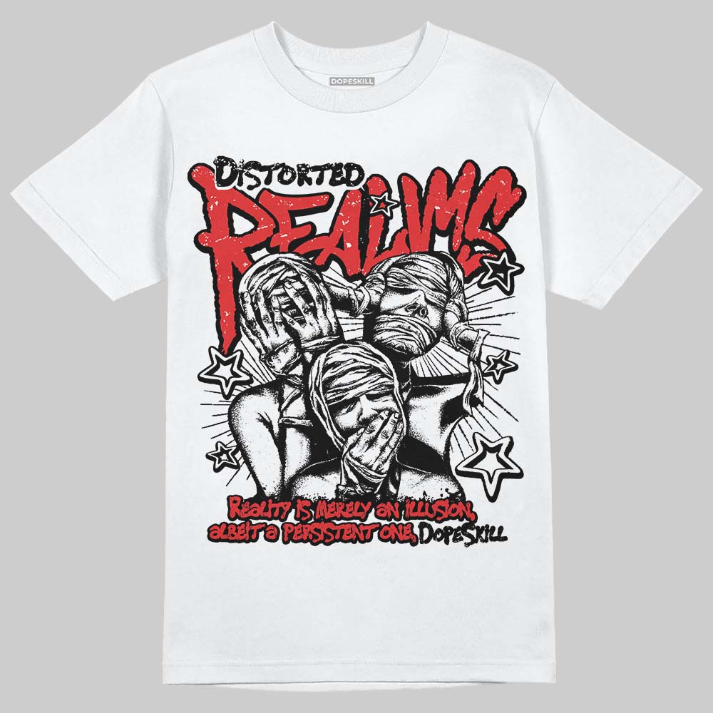 Jordan 13 Retro OG Chicago (2026) DopeSkill T-Shirt Distorted Realms Graphic Streetwear - White
