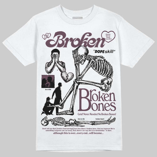 A Ma Maniére x Air Jordan 5 “Violet Ore” DopeSkill T-Shirt Broken Bones Graphic Streetwear - White