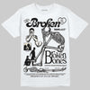 Jordan 5 Retro Reverse Metallic DopeSkill T-Shirt Broken Bones Graphic Streetwear - White