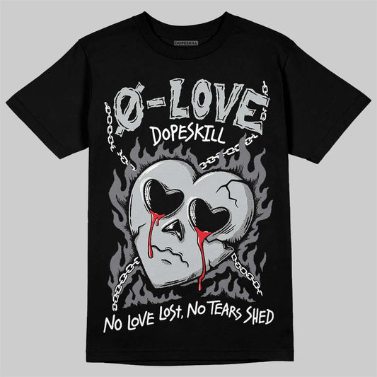 Jordan 12 Black Wolf Grey DopeSkill T-Shirt Crying Heart Graphic Streetwear - Black