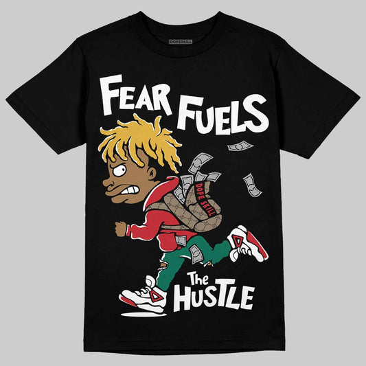Jordan 3 Mexico 'El Vuelo' DopeSkill T-Shirt Fear Fuels The Hustle Graphic Streetwear - Black
