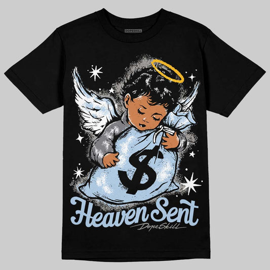 New Balance Abzorb 2000 “Silver/Blue” DopeSkill T-Shirt Heaven Sent Graphic Streetwear - Black
