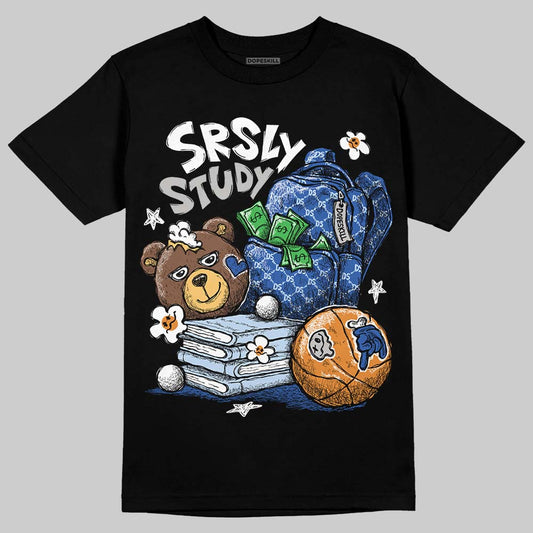 Awake NY x Jordan 5 Retro 'Black Racer Blue' DopeSkill T-Shirt SRSLY Study Graphic Streetwear - Black