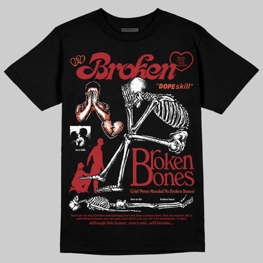 Nigel Sylvester x Air Jordan 4 ‘Brick by Brick’ DopeSkill T-Shirt Broken Bones Graphic Streetwear - Black