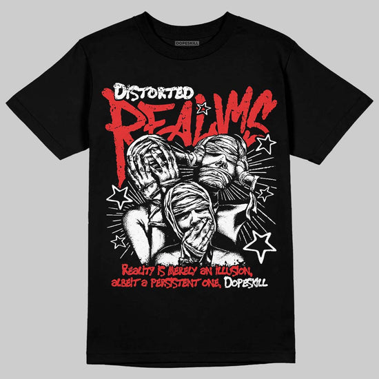 Jordan 13 Retro OG Chicago (2026) DopeSkill T-Shirt Distorted Realms Graphic Streetwear - Black