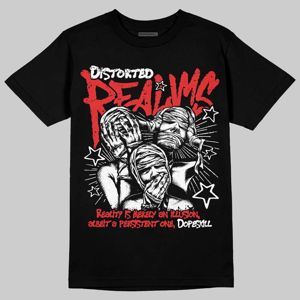 Jordan 13 Retro OG Chicago (2026) DopeSkill T-Shirt Distorted Realms Graphic Streetwear - Black