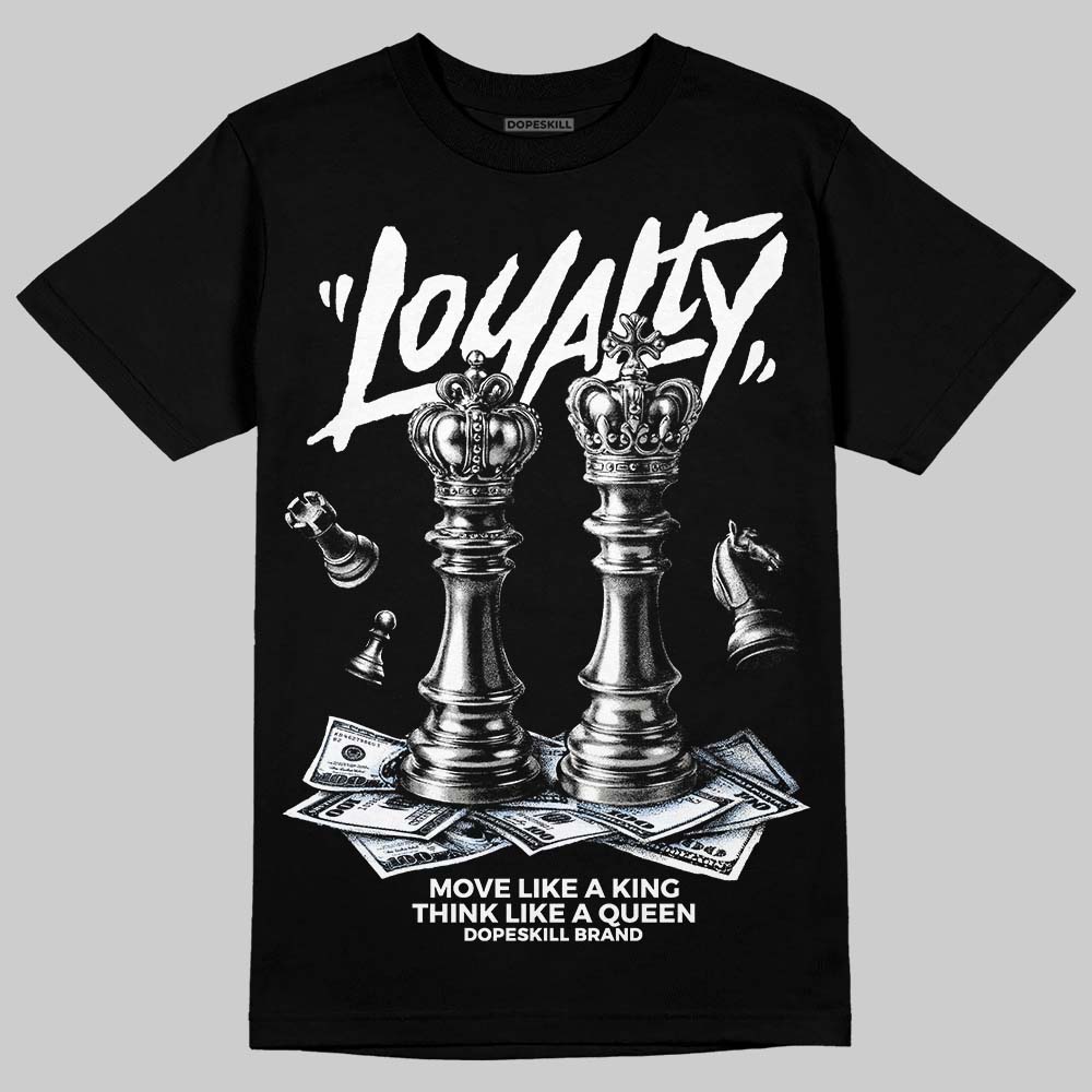 Jordan 5 "White Metallic" DopeSkill T-Shirt Loyalty Graphic Streetwear - Black
