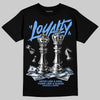 Jordan 5 Black University Blue DopeSkill T-Shirt Loyalty Graphic Streetwear - Black
