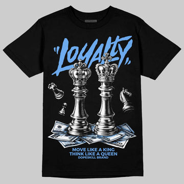 Jordan 5 Black University Blue DopeSkill T-Shirt Loyalty Graphic Streetwear - Black