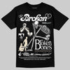 Jordan 5 Retro Reverse Metallic DopeSkill T-Shirt Broken Bones Graphic Streetwear - Black