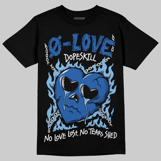 Air Foamposite One “International Blue” DopeSkill T-Shirt Crying Heart Graphic Streetwear - Black