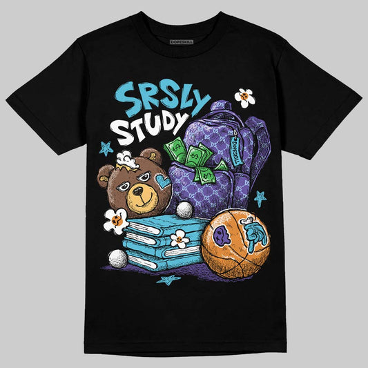 Jordan 8 Retro 'Aqua' 2025 DopeSkill T-Shirt SRSLY Study Graphic Streetwear - Black