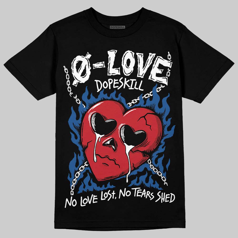 Jordan 1 Low OG “Storm Blue” DopeSkill T-Shirt Crying Heart Graphic Streetwear - Black