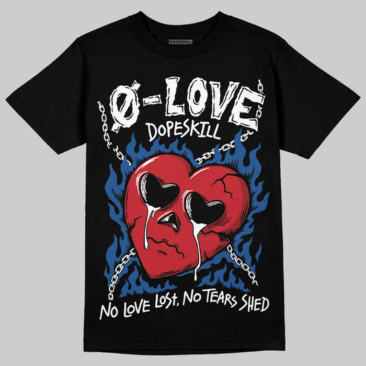 Jordan 1 Low OG “Storm Blue” DopeSkill T-Shirt Crying Heart Graphic Streetwear - Black