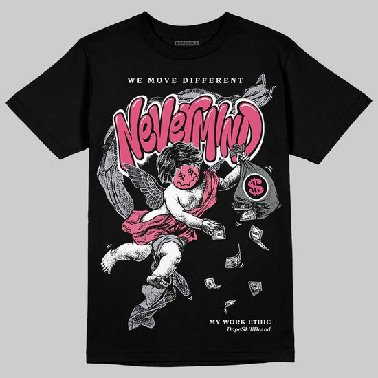 ASICS Gel Kayano 14 Pink Glo DopeSkill T-Shirt Nevermind Graphic Streetwear - Black