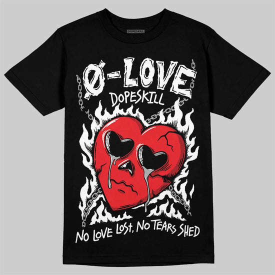 Jordan 4 “White Thunder” DopeSkill T-Shirt Crying Heart Graphic Streetwear - Black