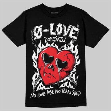 Jordan 4 “White Thunder” DopeSkill T-Shirt Crying Heart Graphic Streetwear - Black