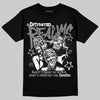 Jordan 10 Retro Shadow (2025) DopeSkill T-Shirt Distorted Realms Graphic Streetwear - Black