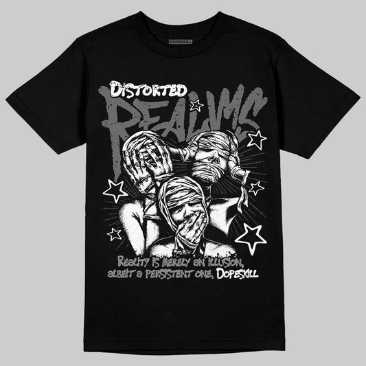 Jordan 4 “Black Cat” (2025) DopeSkill T-Shirt Distorted Realms Graphic Streetwear - Black