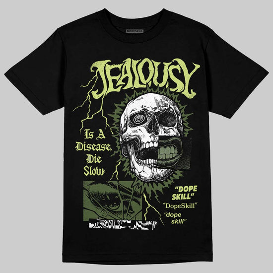 New Balance 1890 Faded Black Utility Green DopeSkill T-Shirt Jealousy Graphic Streetwear - Black