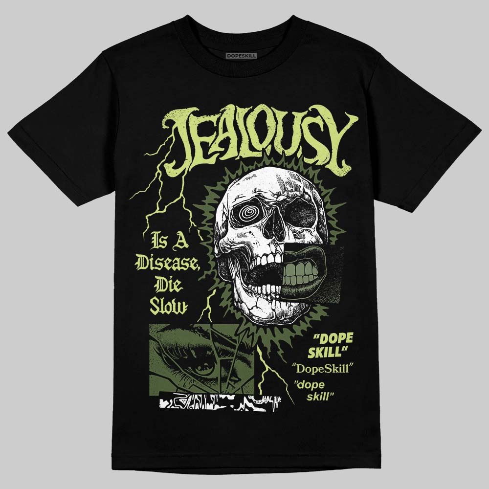 New Balance 1890 Faded Black Utility Green DopeSkill T-Shirt Jealousy Graphic Streetwear - Black