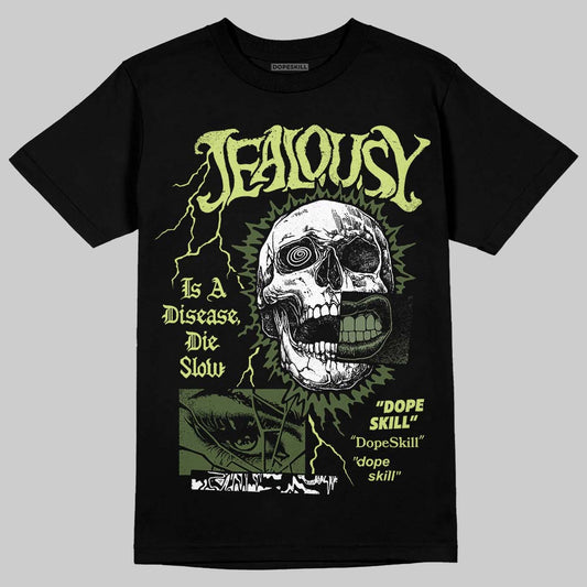 New Balance 1890 Faded Black Utility Green DopeSkill T-Shirt Jealousy Graphic Streetwear - Black