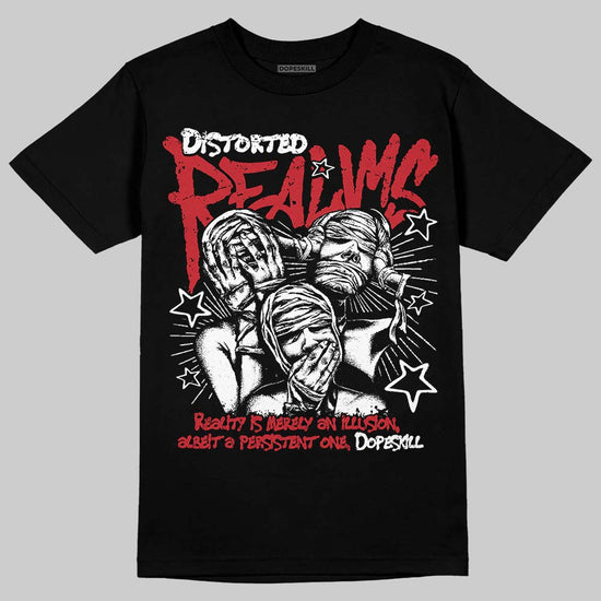 Jordan 1 Low OG "Chicago" DopeSkill T-Shirt Distorted Realms Graphic Streetwear - Black