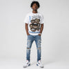 “True Blue” 3s DopeSkill T-Shirt The Mouth With No Droughts Graphic