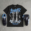 Black University Blue 5s DopeSkill T-Shirt Loyalty Graphic