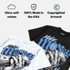 Black University Blue 5s DopeSkill T-Shirt Make Money Not Friends Graphic