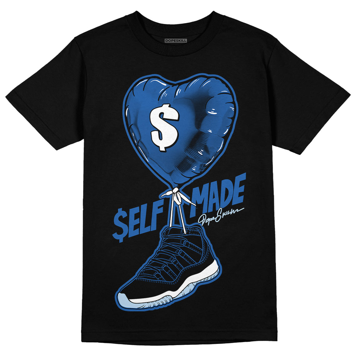 Jordan 11 Low “Space Jam” DopeSkill T-Shirt Self Made Graphic Streetwear - Black