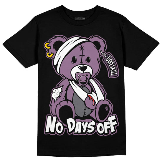 Jordan 2 “Mauve/Off-Noir” DopeSkill T-Shirt Hurt Bear Graphic Streetwear - Black