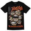 Jordan 3 Georgia Peach DopeSkill T-Shirt The Mouth With No Droughts Graphic Streetwear - Black