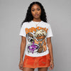 'Orange Citrus' 3s DopeSkill Oversize Print T-Shirt Pour Up Graphic