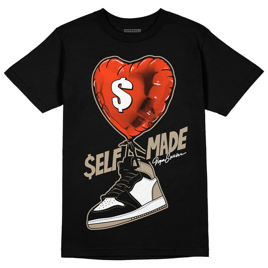 Jordan 1 High OG “Latte” DopeSkill T-Shirt Self Made Graphic Streetwear - Black